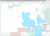 Box Elder Wall Map Premium Style